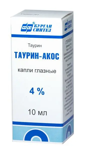 ТАУРИН капли глазн. 4% - 10мл N1 (БИННОФАРМ, РФ)