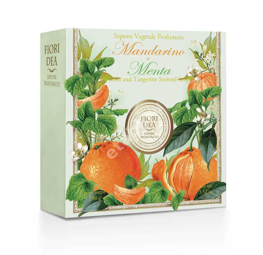 ФЬЕРИ ДЕА (FIORI DEA) мыло 100г Мандарин/Мята (Сапонифицио Рондинелла, ИТАЛИЯ)