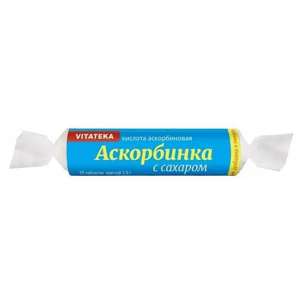 АСКОРБИНОВАЯ КИСЛОТА с сах. табл. (крутка) N10 (ЭкоФарм НПЦ, РФ)