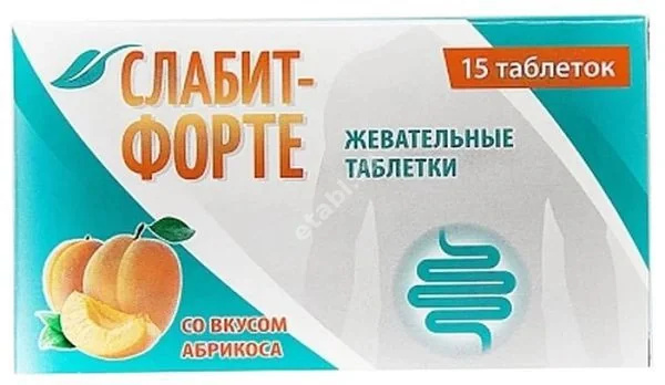 СЛАБИТ-ФОРТЕ табл. жев. 205мг - 0.5г N15 Абрикос (Инат-Фарма, РФ)