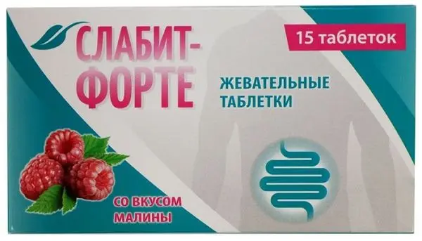СЛАБИТ-ФОРТЕ табл. жев. 205мг - 0.5г N15 Малина (Инат-Фарма, РФ)