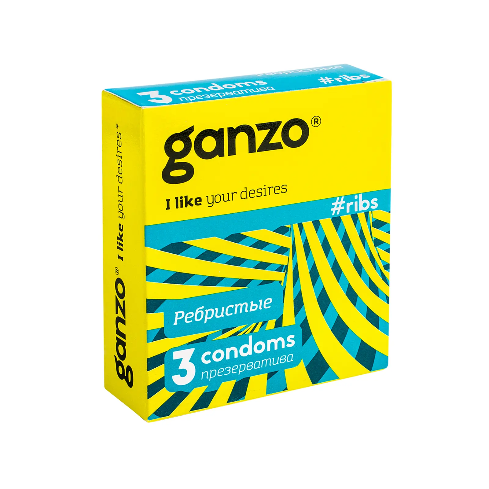 ГАНЗО Ribs презервативы N3 (ФармЛайн, ВЕЛИКОБРИТАНИЯ)