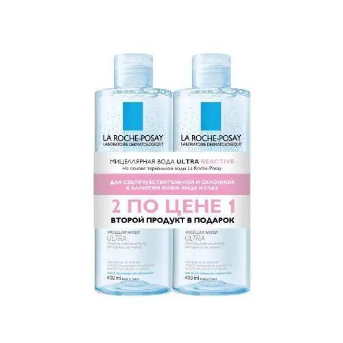 ЛЯ РОШ ПОЗЕ (LA ROCHE POSAY) мицеллярная вода д/чувств кожи Ultra Sensitive 400мл N2 (Косметик Актив Продюксьон, ИСПАНИЯ)