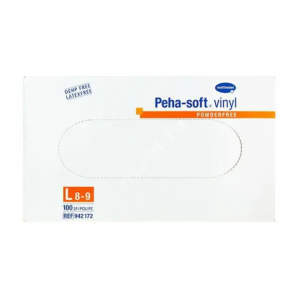 ПЕРЧАТКИ МЕДИЦИНСКИЕ нестер. винил. р.L (50пар) N100 (ПАУЛЬ ХАРТМАНН, ГЕРМАНИЯ)