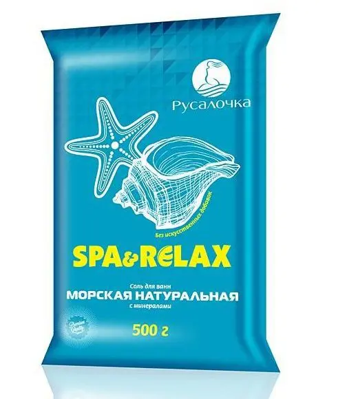 СПА РЕЛАКС соль для ванн Морская натуральная с минералами (пак.) 500г (ЕвроТек, РФ)