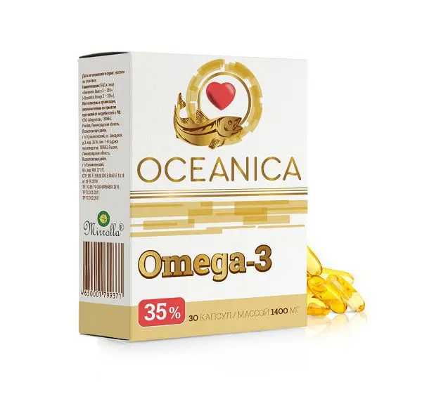 ОМЕГА-3 35% Океаника капс. 1.4г N30 (МИРРОЛЛА, РФ)