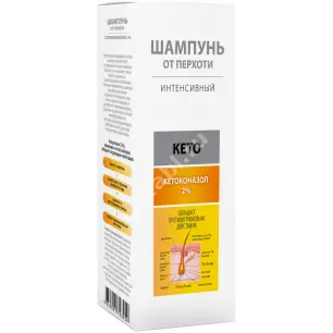 КЕТО шампунь от перхоти интенсивный 2% - 150мл (Мирролла, РФ)