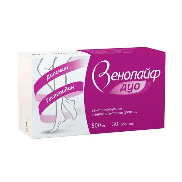 ВЕНОЛАЙФ ДУО табл. п.п.о. 500мг N30 (АКРИХИН, РФ)