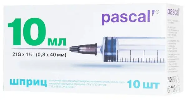 ШПРИЦ 10мл 3хкомп N10 (Паскаль Медикал, РФ)