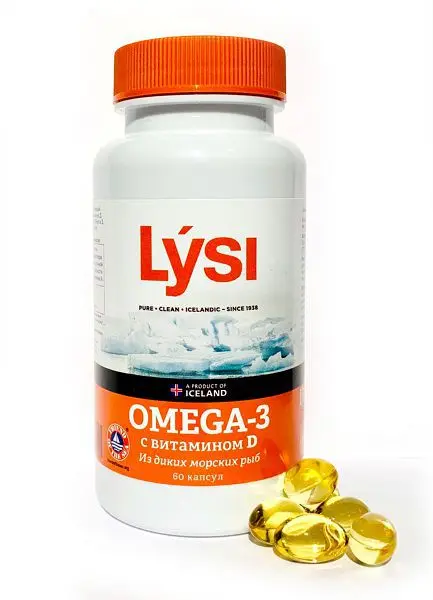 ЛИСИ Омега-3 Витамин D капс. N60 (Лиси, ИСЛАНДИЯ)