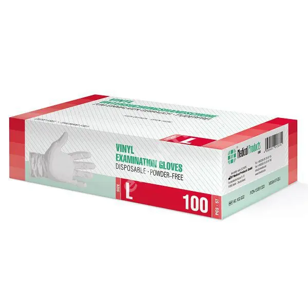 ПЕРЧАТКИ МЕДИЦИНСКИЕ нестер. винил. р.S (50пар) N100 (СФ Медикал Продактс, ГЕРМАНИЯ)