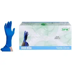 ПЕРЧАТКИ МЕДИЦИНСКИЕ нестер. нитрил. р.M (50пар) N100 (СФ Медикал Продактс, ГЕРМАНИЯ)