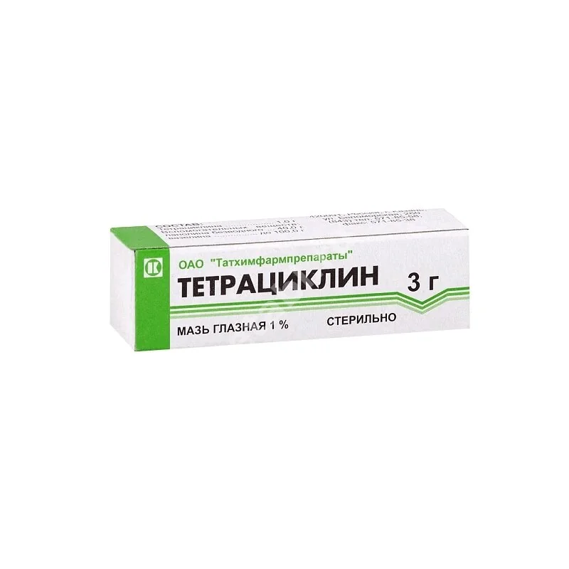 ТЕТРАЦИКЛИН мазь глазн. (туба) 1% - 3г N1 (Татхимфармпрепараты, РФ)