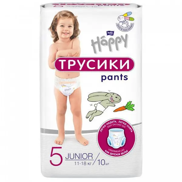 БЕЛЛА ХЕППИ подгузники-трусики 11-18кг р.юниор 5 N10 (БЕЛЛА, РФ)