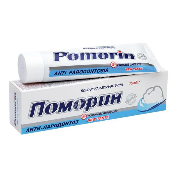 ПОМОРИН Антипародонтоз зубная паста б/фтора 100г 75мл (ДОМИНАНТА, БОЛГАРИЯ)
