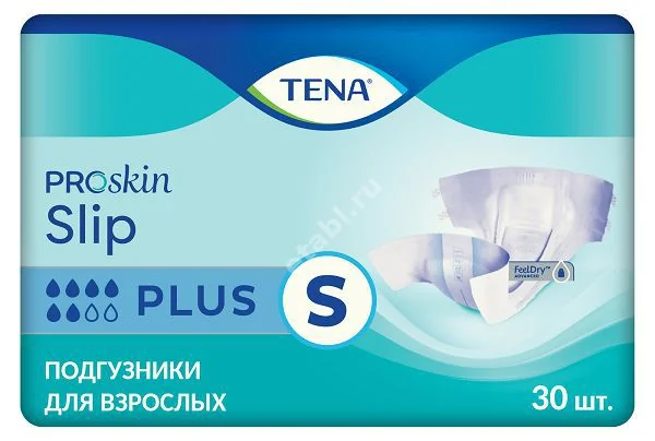 ТЕНА Slip подгузники д/взрослых Plus 6кап. р.S N30 (Эссити Хайджин энд Хелс, РФ/НИДЕРЛАНДЫ)