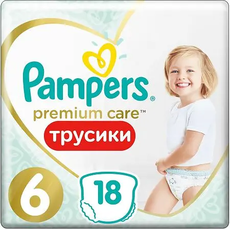 ПАМПЕРС подгузники-трусики Premium Care Pants 15кг+ р.экстра лардж 6 N18 (ПРОКТЕР & ГЕМБЛ , ПОЛЬША)