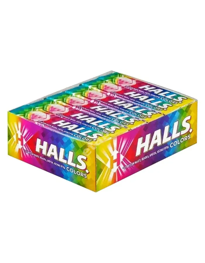ХОЛС (HALLS) леденцы Колорс Ассорти N12 (Мондэлис Русь, РФ)