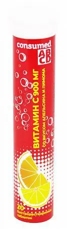 ВИТАМИН С Консумед табл. шип. 900мг N20 Цитрусовый вкус (Малкут НЛ, БЕЛАРУСЬ)