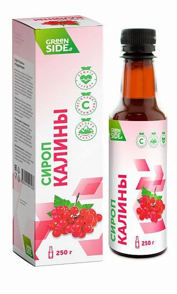 КАЛИНЫ СИРОП с медуницей (фл.) 250г (Грин Сайд, РФ)