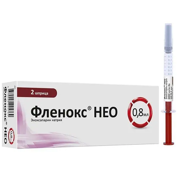 ФЛЕНОКС НЕО р-р д/ин. (шприц) 8 000анти-Ха МЕ - 0.8мл N2 (Гротекс, РФ)