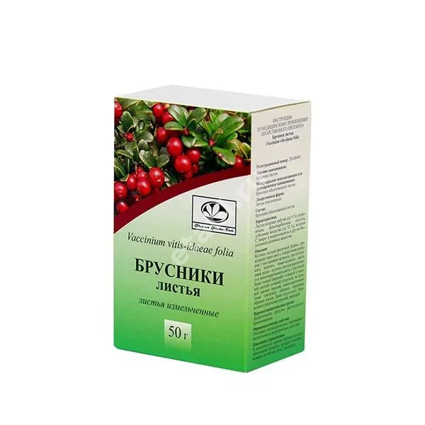 БРУСНИКИ ЛИСТЬЯ сырье 50г N1 (Фито-Бот Фирма, РФ)