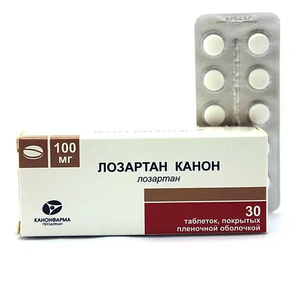 ЛОЗАРТАН табл. п.п.о. 100мг N60 (КАНОНФАРМА, РФ)