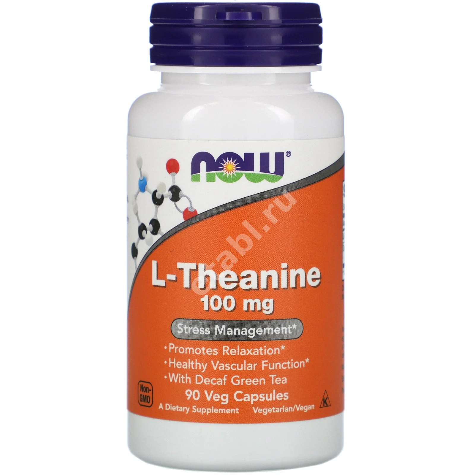 L-ТЕАНИН НАУ (NOW) капс. (банк.) 100мг N90 (Нау Интернейшнл, США)