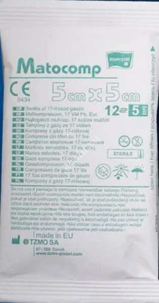 САЛФЕТКИ МЕДИЦИНСКИЕ Матокомп стер. 5х5см N5 (БЕЛЛА, РФ/ПОЛЬША)
