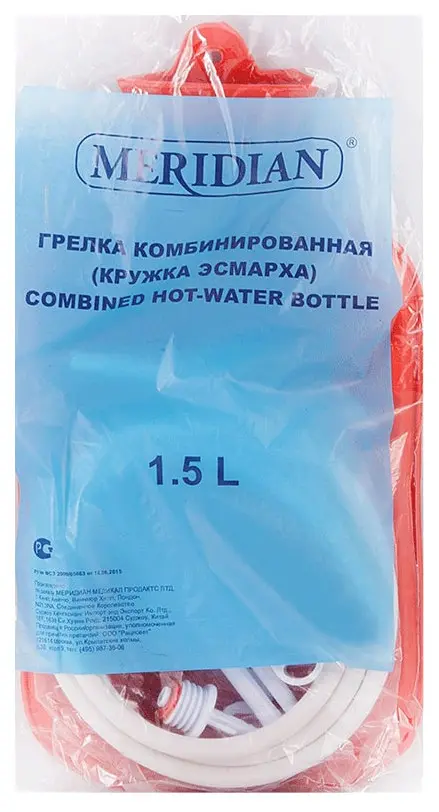 ГРЕЛКА РЕЗИНОВАЯ (кружка Эсмарха) 1.5л комбин. (Суджоу Хенгксианг Импорт энд Экспорт, КИТАЙ)
