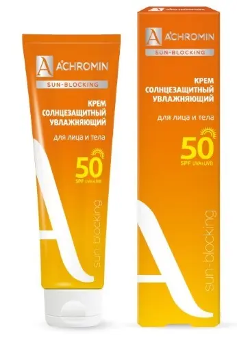 АХРОМИН Sun-blocking крем для лица/тела солнцезащит SPF50 100мл (ДОМИНАНТА, РФ)