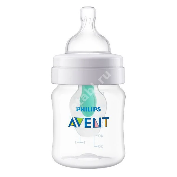 АВЕНТ (Avent) бутылочка пласт. 125мл силик соска скошен/медл поток Anti-Colic 0м+ SCF810/14 с клапаном AirFree (ФИЛИПС  ЭЛЕКТРОНИКС, ИНДОНЕЗИЯ)