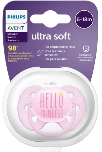 АВЕНТ (Avent) пустышка силик. Ultrasoft 6-18м SCF529/12 Girl (ФИЛИПС  ЭЛЕКТРОНИКС, ИНДОНЕЗИЯ)