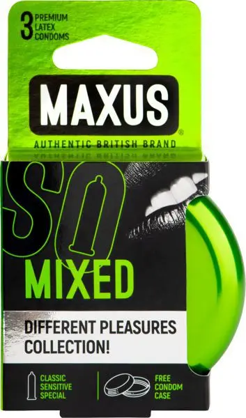 МАКСУС Mixed презервативы (кейс) N3 (Тай Ниппон Раббер Индастри, ВЕЛИКОБРИТАНИЯ)