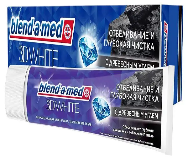 БЛЕНД-А-МЕД 3D White зубная паста Отбеливание и глубокая чистка с древесным углем 100мл (ПРОКТЕР & ГЕМБЛ , ГЕРМАНИЯ)