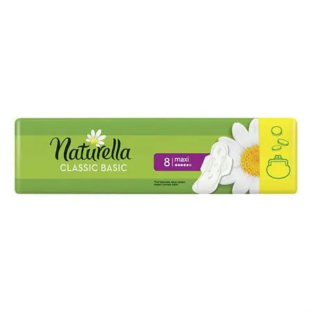 НАТУРЕЛЛА прокладки гигиенические Классик Бейсик Макси Ромашка N8 (ПРОКТЕР & ГЕМБЛ , ГЕРМАНИЯ/ВЕНГРИЯ/УКРАИНА)