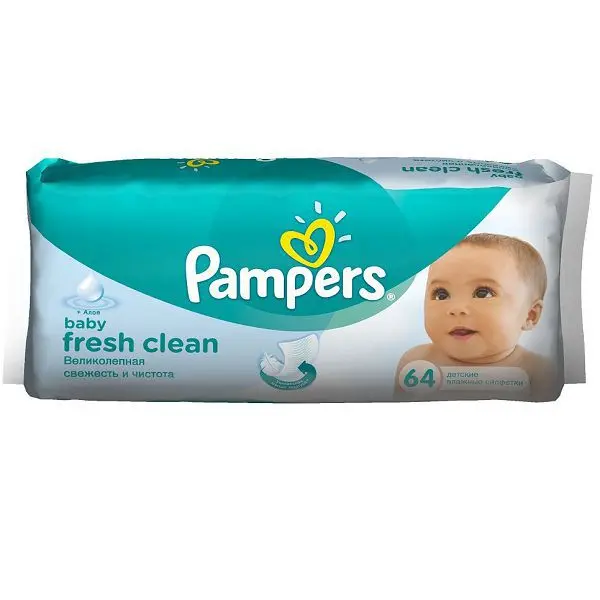 САЛФЕТКИ ВЛАЖНЫЕ ДЕТСКИЕ Памперс Беби фрэш 0м+ N64 (ПРОКТЕР & ГЕМБЛ , ГЕРМАНИЯ/ВЕНГРИЯ/УКРАИНА/США)