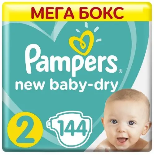 ПАМПЕРС подгузники детские New Baby 3-6кг р.мини 2 N144 (ПРОКТЕР & ГЕМБЛ , РФ/ПОЛЬША)