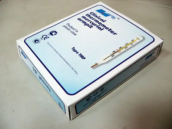 ТЕРМОМЕТР медицинский ртутный (футляр) N12 (Цзянсу Юйюэ Медикал Инструментс, КИТАЙ)