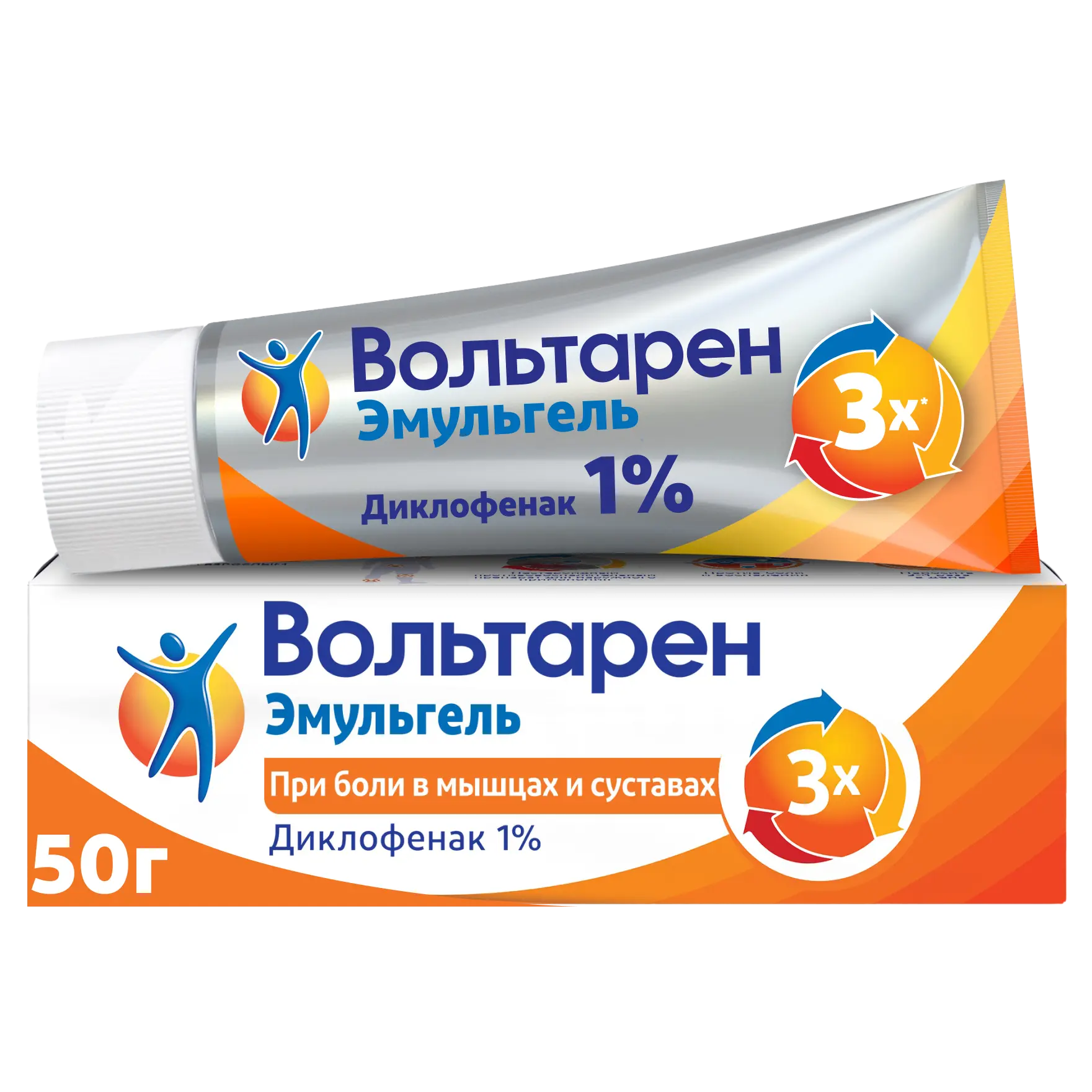 ВОЛЬТАРЕН эмульгель (туба) 1% - 50г N1 (ГЛАКСО СМИТ КЛЯЙН, ГЕРМАНИЯ)