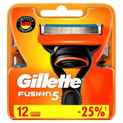 ЖИЛЛЕТТ кассеты Fusion 5 N12 (ПРОКТЕР & ГЕМБЛ , ГЕРМАНИЯ)