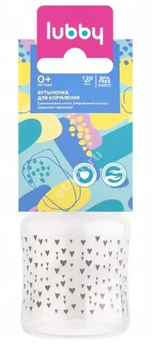 ЛАББИ (Lubby) бутылочка пласт. 120мл соска силик медл поток 0м+ 20155 Классика (Голд Лист, ШВЕЙЦАРИЯ)