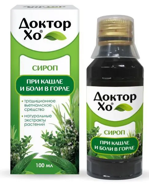 ДОКТОР ХО при кашле и боли в горле сироп 100мл N1 (НАМ ХА ФАО, ВЬЕТНАМ)