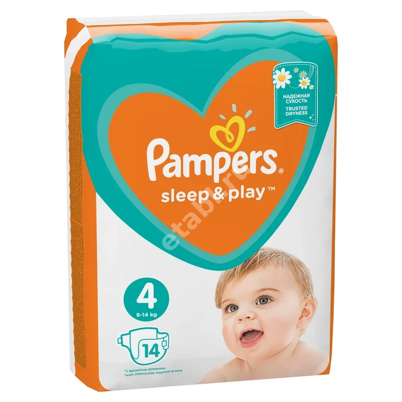 ПАМПЕРС подгузники детские sleep&play 9-14кг р.макси 4 N14 (Проктер энд Гэмбл  ГмбХ, РФ)