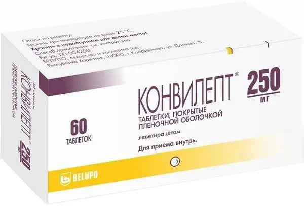 КОНВИЛЕПТ табл. п.п.о. 250мг N60 (Ривофарм, ШВЕЙЦАРИЯ)