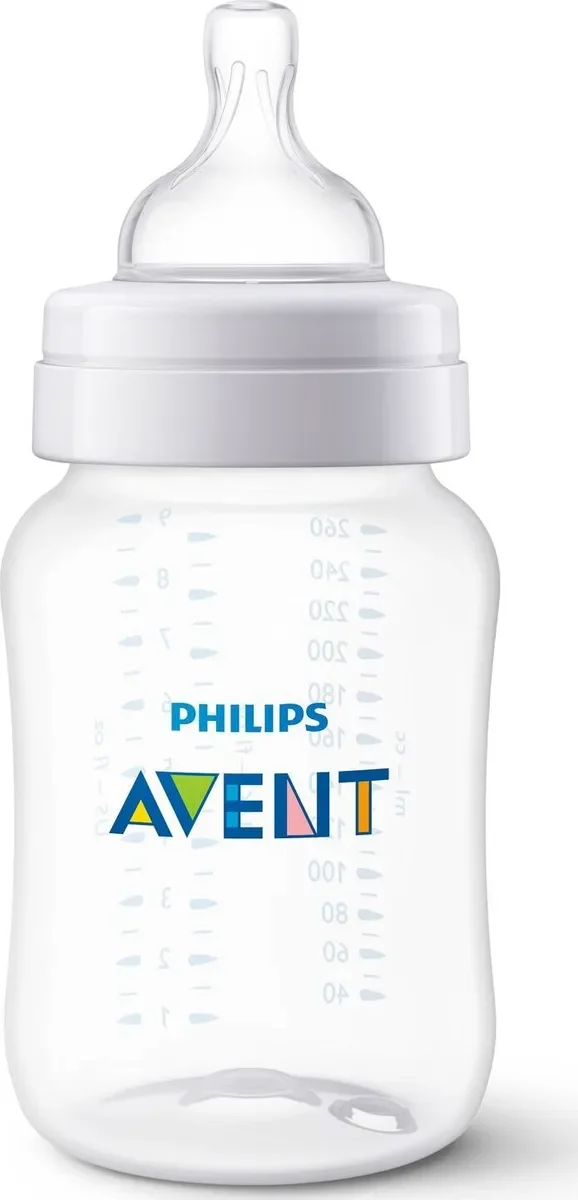 АВЕНТ (Avent) бутылочка пласт. 260мл силик соска скошен/медл поток Anti-Colic 1м+ SCF813/17 (ФИЛИПС  ЭЛЕКТРОНИКС, ИНДОНЕЗИЯ/ВЕЛИКОБРИТАНИЯ)