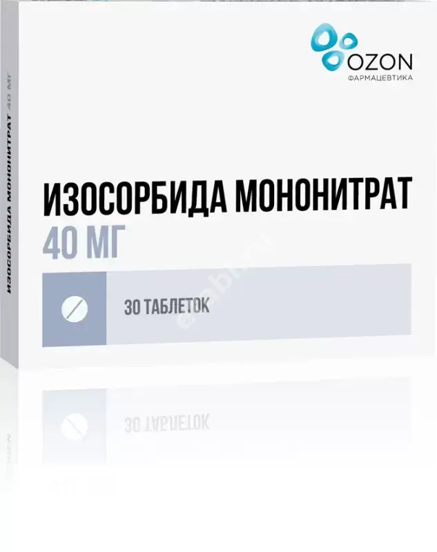ИЗОСОРБИДА МОНОНИТРАТ табл. пролонг. п.о. 40мг N30 (ОЗОН, РФ)