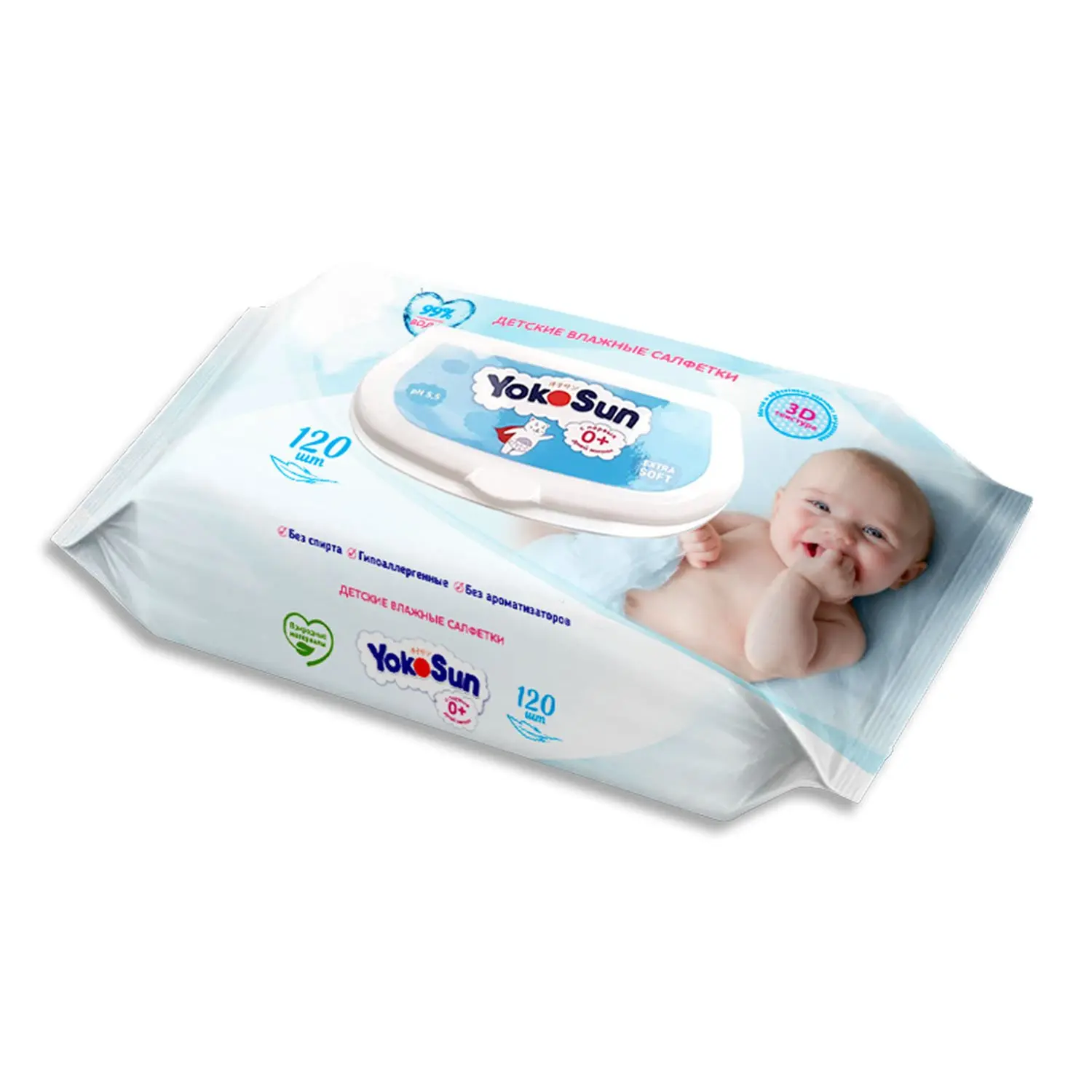САЛФЕТКИ ВЛАЖНЫЕ ДЕТСКИЕ N120 (Фуцзянь Провинция, КИТАЙ)