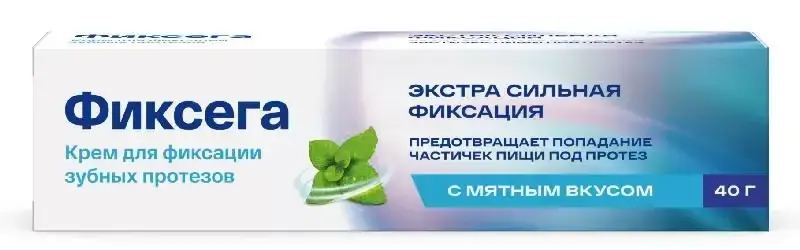 ФИКСЕГА крем для зубных протезов Мята 40г (ОЗОН_БРЕНДЫ, РФ)