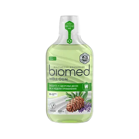 БИОМЕД ополаскиватель для полости рта Здоровье десен (Well gum) 500мл (СПЛАТ, РФ)